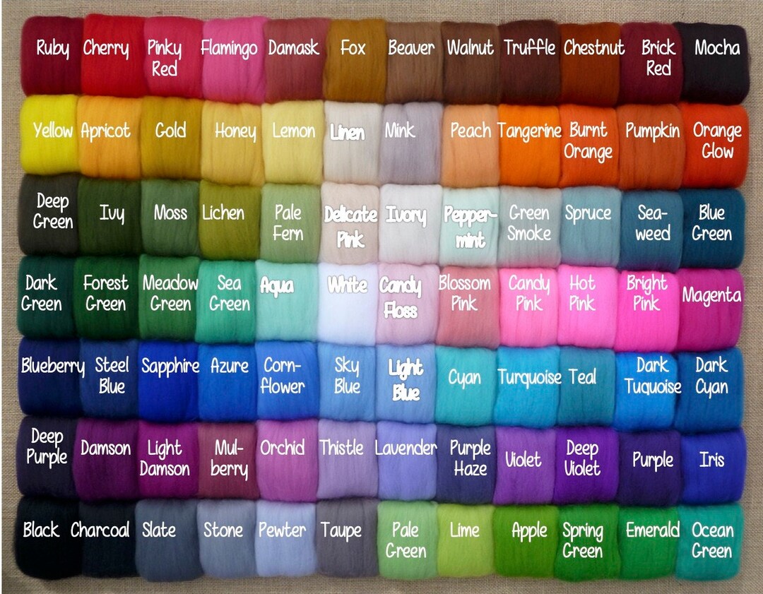 Merino Wool Roving 5 Colours 1oz (47