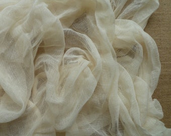 Natural cotton scrim - cotton scrim - cotton gauze - cheesecloth fabric - cotton scrim fabric - gauze fabric - scrim for wet felting