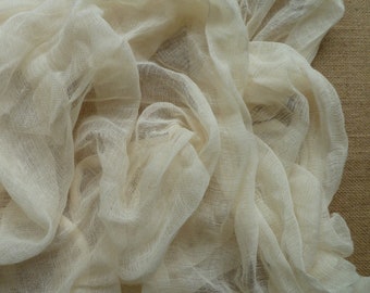 Natural cotton scrim - cotton scrim - cotton gauze - cheesecloth - cotton scrim fabric - gauze fabric wet felting fabric - combined shipping