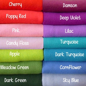 Wool pre felt 100% merino wool - pre-felt sheets - 32 COLOURS to choose - wet felting - needle felting - combined shipping