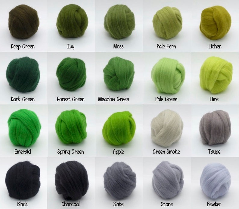 84 Needle felting wool PICK ANY COLOURS very soft Merino felting wool thrumming wool wool tops wool roving felting wool image 7