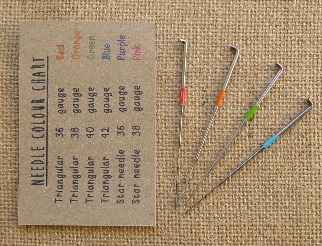 32 Mixed Triangular Felting Needles 36, 38, 40, 42 Gauge Needle Felting