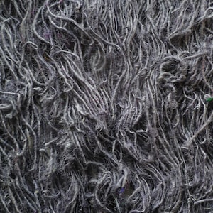 Recycled sari silk fibre yarn - grey coloured silk yarn - sari silk waste yarn - silk yarn - recycled yarn