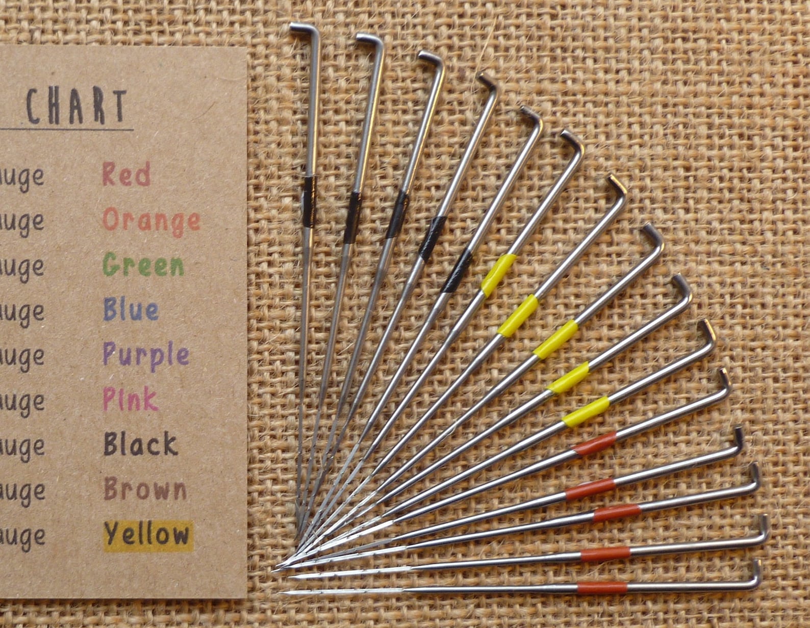 Revese Felting Needles Rainbow Colour Coded Needles 36 Gauge Etsy