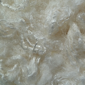 De-gummed silk throwster waste - natural silk throwster - natural silk fibres - wet felting silk fibres - silk fibrers for felting