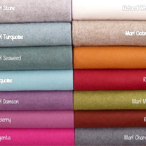 Wool felt sheets 24”x36” Top quality - PICK ANY COLORS 63 - wool felt blend - 7 New colours! wool blend felt - needle felting - craft felt