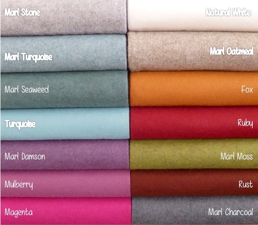 Wool felt sheets 24”x36” Top quality - PICK ANY COLORS 63 - wool felt…