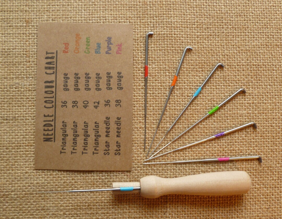 Felting Handle 6 Needles Felting Needles Star Felting Needles