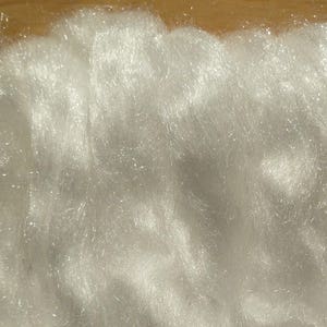 Shimmering glitter fibre - white glitter fibre - Firestar glitter fibre - spinning fibre - wet felting glitter fiber