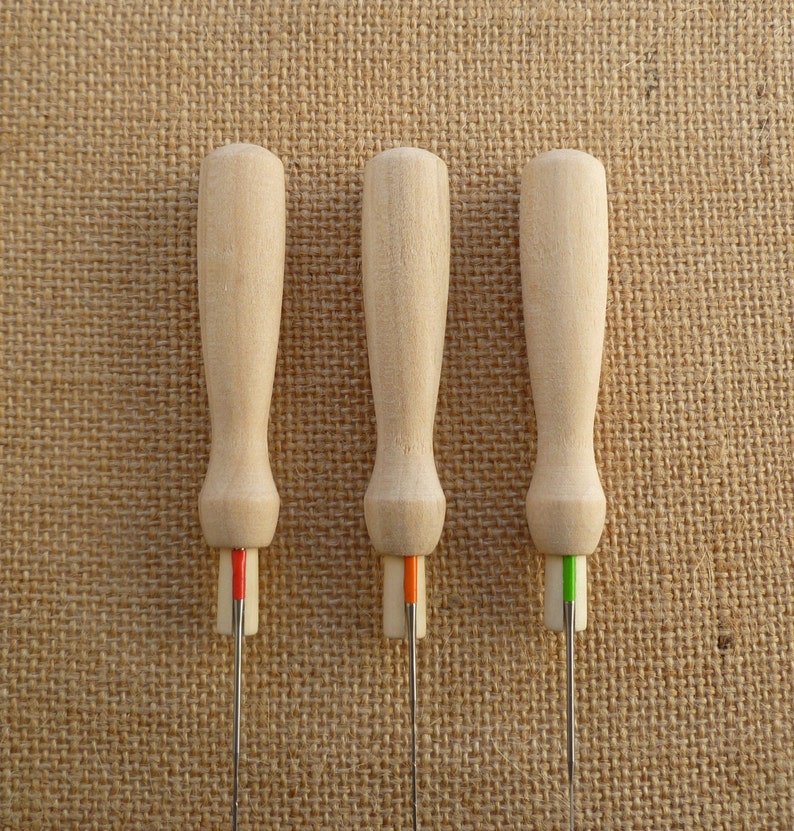 3 Wooden Needle Felting Handles Holder Felting Handle Etsy