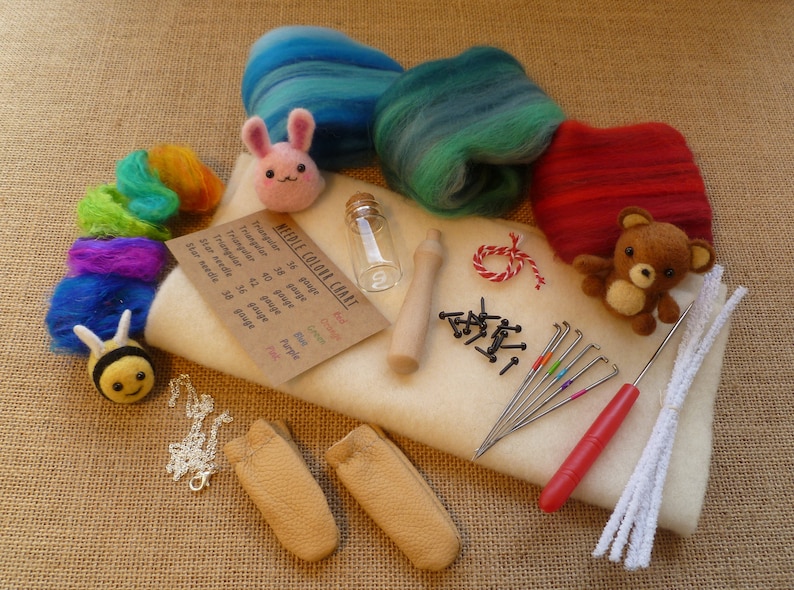Needle Felting Kit Beginner Felting Kit Wool Felting Kit Etsy UK