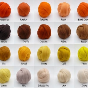 Felting Wool Roving 84 PICK ANY COLORS very Soft Needle Felting Wool ...