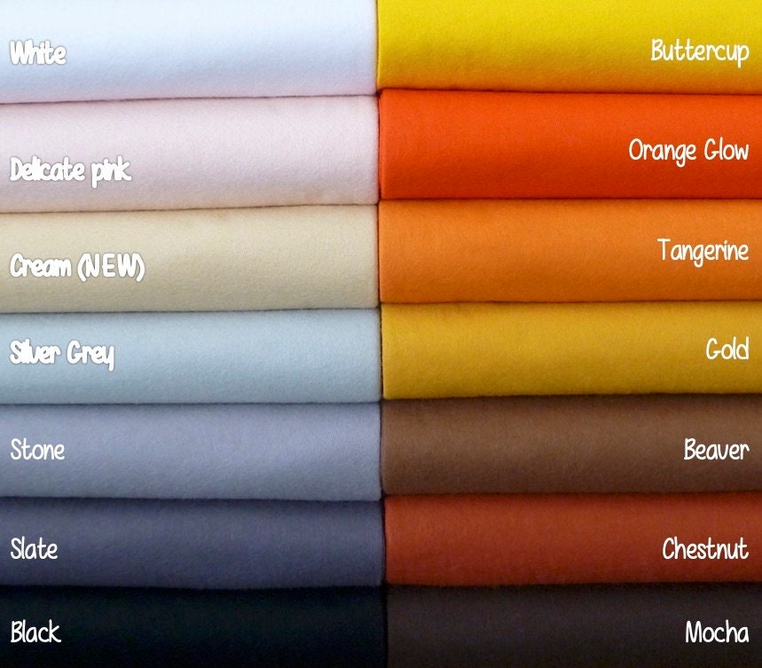 Wool felt sheets 12”x18” Top quality - PICK ANY COLORS 63 - 7 New Col…