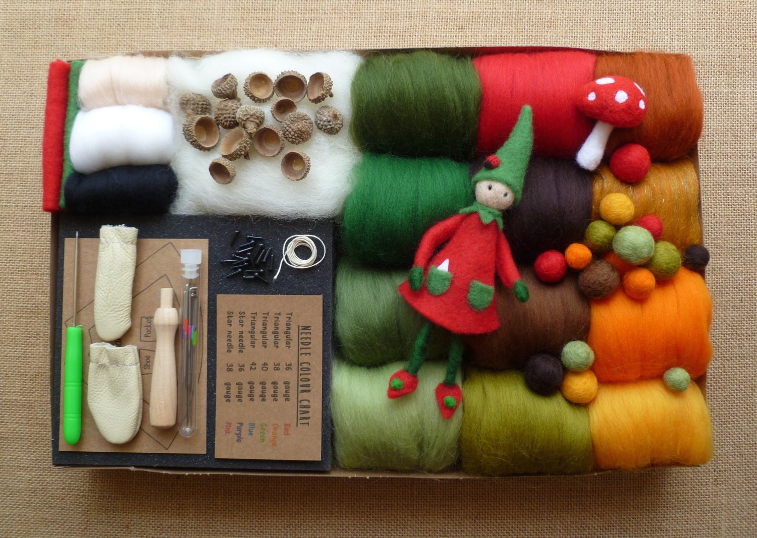 Needle felting kit WITH 3 tutorias needle felting Etsy
