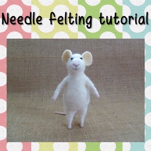Needle felting kit for beginners 5 styles to choose from animal needle felting kit starter kit toy eyes merino wool roving image 2