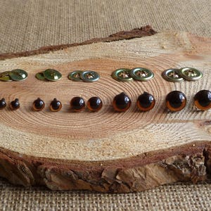 Toy safety eyes High quality multi use dark brown eyes 5mm, 6mm, 7mm 9mm, 10mm - animal/doll eyes needle felting eyes - combined shipping