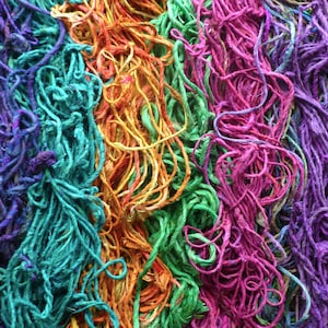 Sari silk ribbon yarn Choose any color - recycled sari silk ribbon yarn - multicolored silk ribbon yarn - sari silk waste ribbon yarn