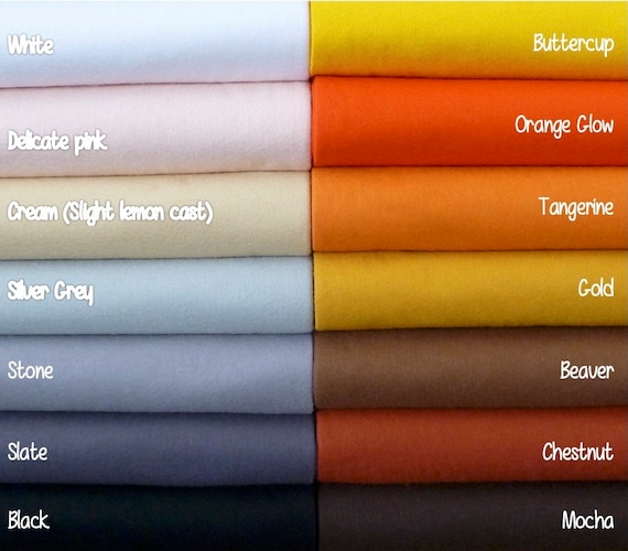 Carrés En Feutre 100% Laine 8" + Mélange Arc-en-Ciel - 10 Couleurs, 12 Carrés - Neuf