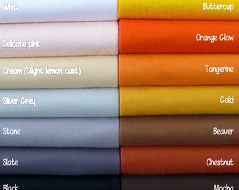 Wool Felt Sheets 9"x12" – 63 Colours Available - Wool Blend Craft fabric