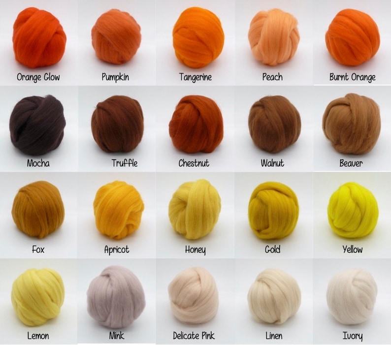 84 Needle felting wool PICK ANY COLOURS very soft Merino felting wool thrumming wool wool tops wool roving felting wool image 8