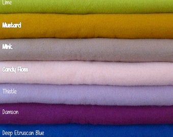 Voorvilt lakens - 100% merinowol -KIES ALLE KLEUREN 35- vilten vierkanten- naaldvilten - vilt - nat vilten - vallen - naald vilten Halloween