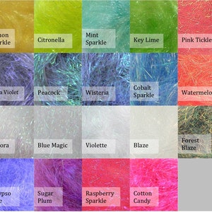 Angelina fibre - Angelina fiber - 19 colors - heat bondable Angelina - wool batts - glitter fibre - glitter - spinning wool