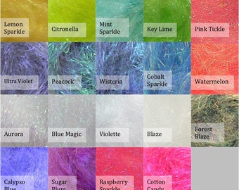 Angelina fibre - Angelina fiber - 19 colors - heat bondable Angelina - wool batts - glitter fibre - glitter - spinning wool