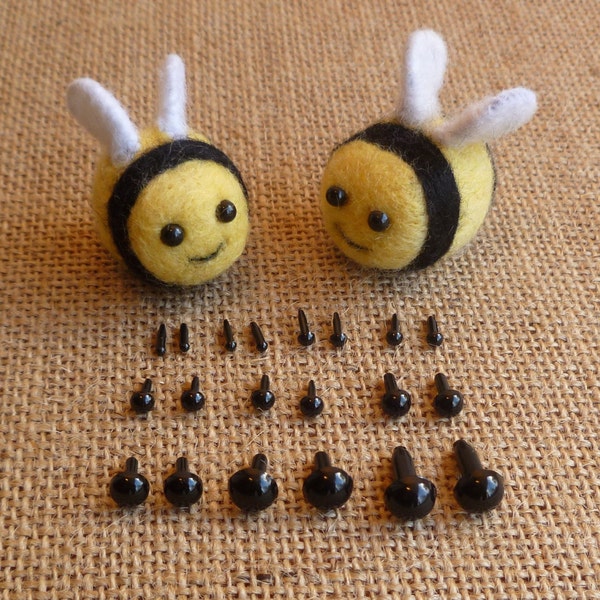 Toy eyes high quality NO BACKS 1.5mm 2mm 3mm 4mm 5mm 6mm 7mm - round black toy eyes - needle felting eyes - mini eyes toy animal eyes