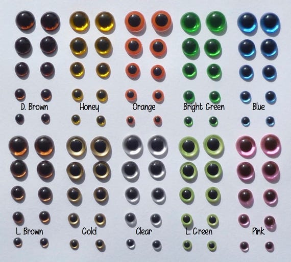Toy Safety Eyes High Quality Multi Use Colored Toy Eyes 5mm 6mm 7mm 8mm 9mm 10mm Doll Eyes Plastic Animal Eyes Needle Felting Etsy