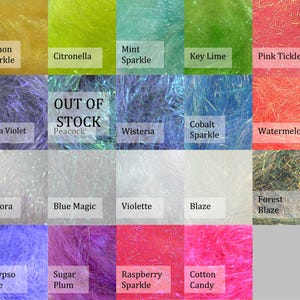 Fibres Angelina 19 couleurs - Fibres scintillantes Angelina thermocollables - flocons de laine - paillettes - filage de la laine - expédition combinée