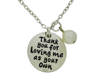 Step Mom Necklace Stepmom Adoption Pendant Adoptive Mother Foster Mom Necklace with 18" Chain