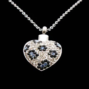 Sparly Urn Necklace Cremation Jewelry Pet Urn Memorial Keepsake Ash Holder Pendant Includes Funnel