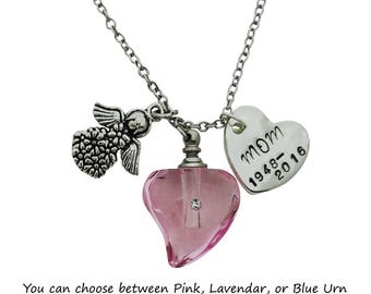 Personalized Cremation Urn Pendant Necklace Cremation Memorial Keepsake Pet Urn Ash Holder Pendant Includes Funnel