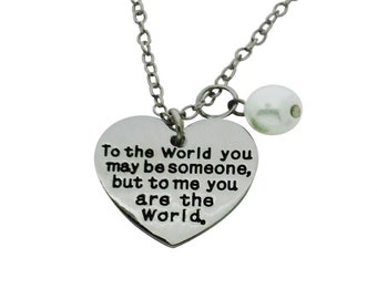 Love Quote Necklace I Love You More Necklace Valentine Gift Necklace Heart Necklace Couple Necklace #SP2442