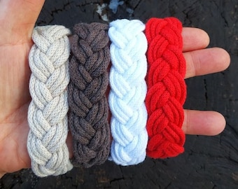 Pulsera de nudo marinero, pulsera de cuerda de algodón surfista