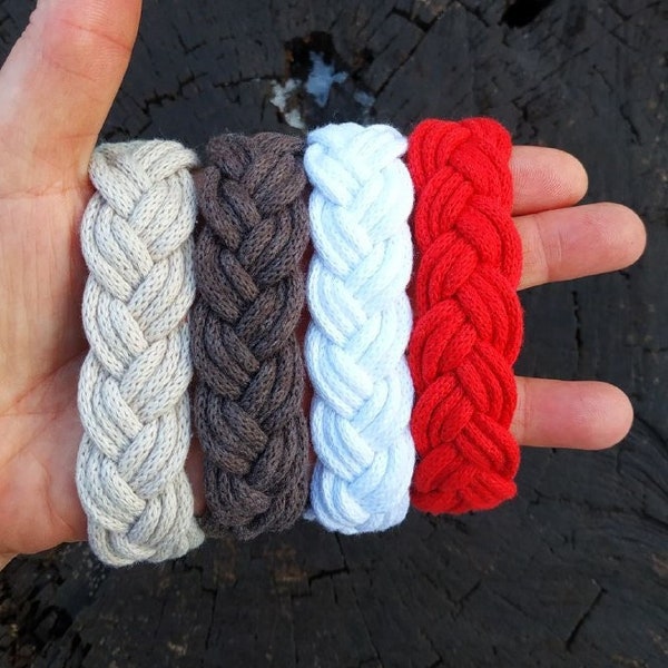 Sailor knot Bracelet, Surfer Cotton Bracelet, Nautical Braided Cord Bracelet, Summer Coastal  Bracelet, Turks Head Knot, Beach Sea Bracelet