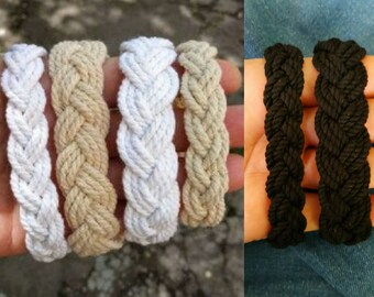 Nautical Cord Bracelet Unisex knot Bracelet Sailor Wrap Bracelet Beach Summer Bracelet Surfer Bracelet Rope Woven Bracelet Turks Head Knot