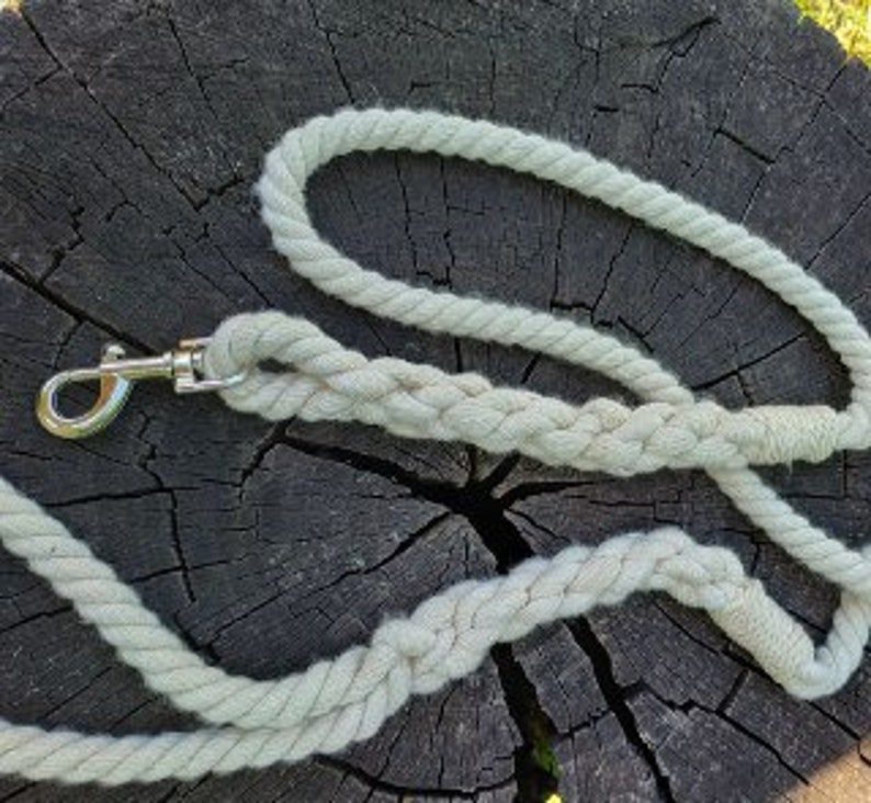 Natural Cotton Rope Dog Leash Nautical Dog Leash Undyed Cotton Dog Leash Organic Cotton Rope Dog Leash Pet Wedding Soft Dog Leash Best Dog