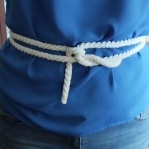 Nautical rope belt, Cotton cord belt, Sailor belt, Twisted belt, Surfer belt, Knot Rope Belt, Beach Summer belt, Stylish belt, Fashion belt