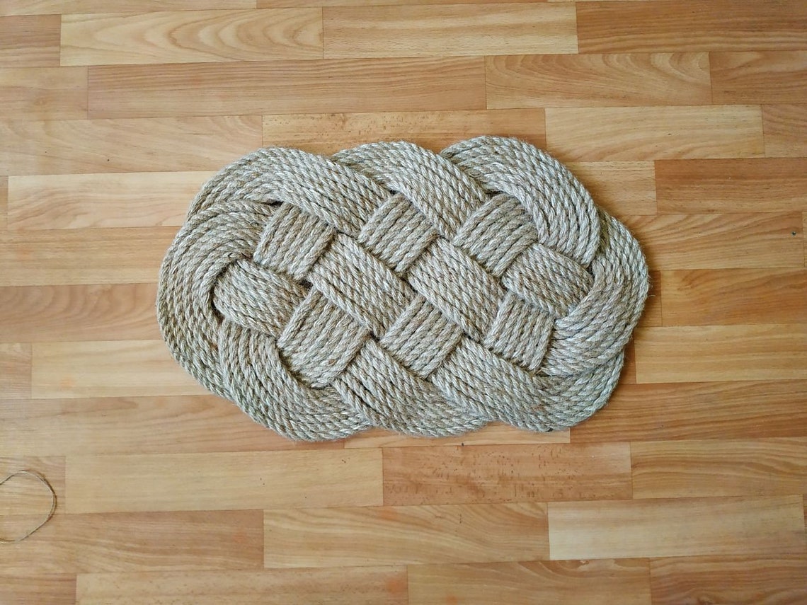 Nautical Jute Door Mat Boat Rope Rug Ocean Plait Eco Etsy