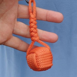 Porte-clés marin liège flottant orange Monkey Fist, cadeau d'accessoires de bateau - porte-clés flotteur