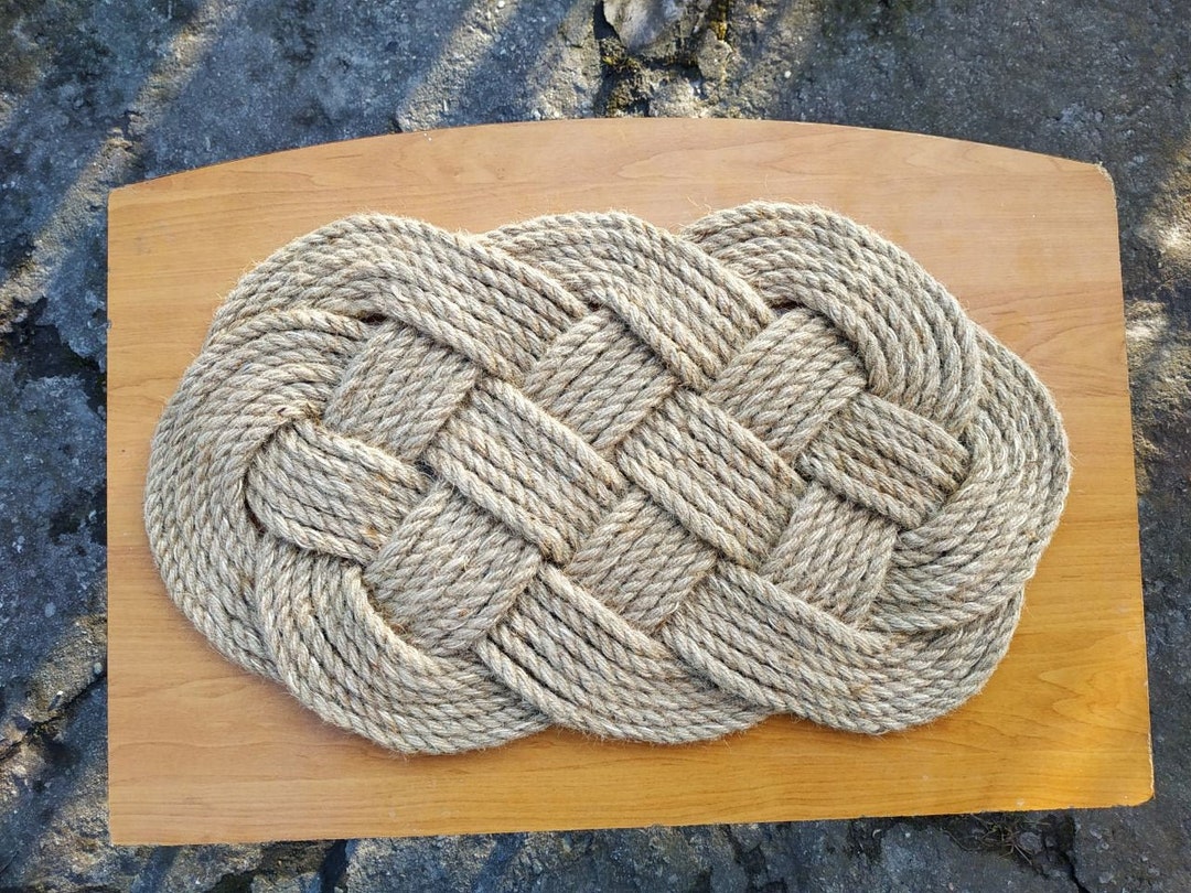 Nautical Jute Door Mat Boat Rope Rug Ocean Plait Eco Etsy
