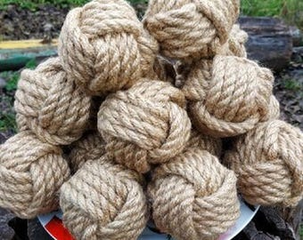 3.5" wide Set of 6/10/12/15/18 Monkey Fist Rope Knot Nautical Wedding Party Table Decoration