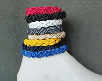 Surfer rope Elastic turk head knot ankle bracelet