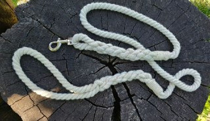 Natural Cotton Rope Dog Leash Nautical Dog Leash Undyed Cotton Dog Leash Organic Cotton Rope Dog Leash Pet Wedding Soft Dog Leash Best Dog