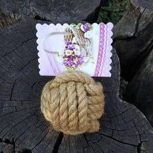 Set 10 kaarthouders, tafeldecoratie evenementen, jute tafelkaarthouder, naamhouder nummer, Monkey Fist, kaarthouder nautische bruiloft