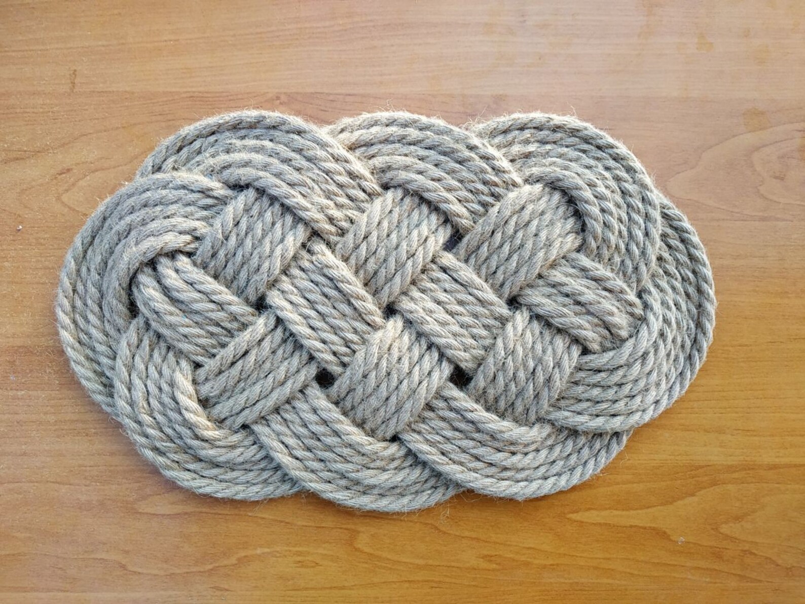 Nautical jute door mat Boat rope rug Ocean Plait Eco Etsy