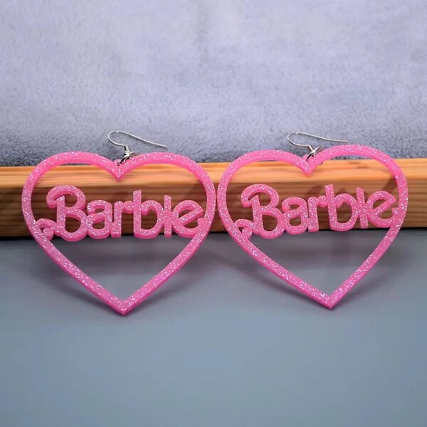 Barbie Pink Heart Earrings