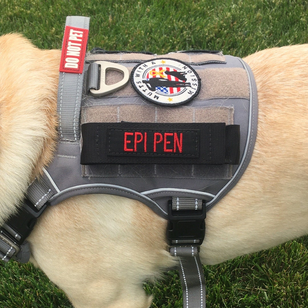 Dog Vest Epipen Pouch Velcro Backing Etsy