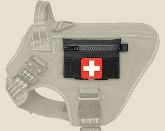 Dog Vest Zipper Pouch | MOLLE | Hook and Loop